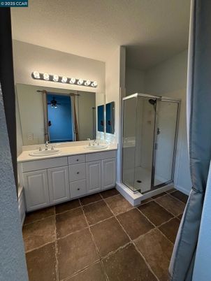 Bathroom, Dual Sink Vanities, Glass Shower, Interior