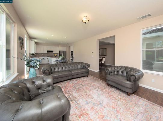 Interior, Kitchen, Living room, Recessed Lighting, Stainless Steel Appliances, Wood Texture Flooring