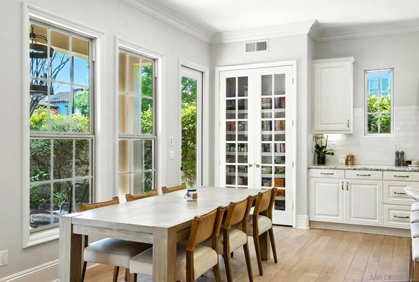 Dining room, Interior, Wood Texture Flooring