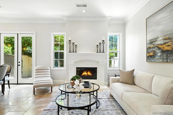 Fireplace, Interior, Living room, Recessed Lighting