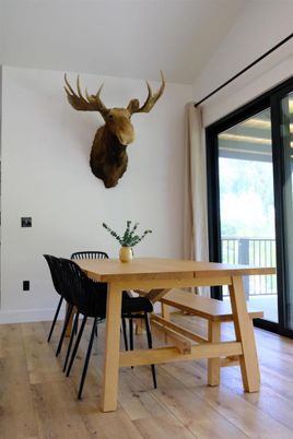 Dining room, Interior, Wood Texture Flooring