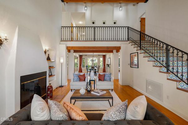 Fireplace, Interior, Living room, Wooden Beams, Wood Texture Flooring