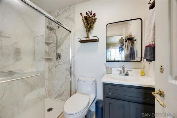 Bathroom, Glass Shower, Interior, Marble Walls