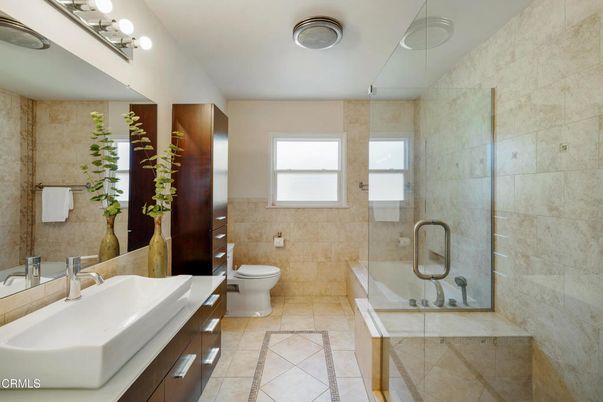 Bathroom, Dual Sink Vanities, Glass Shower, Interior