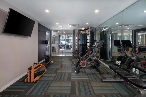 Fitness Equipment, Gym, Interior, Recessed Lighting