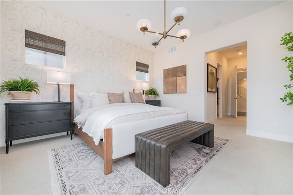 Bedroom, Interior, Pendant Lights, Recessed Lighting