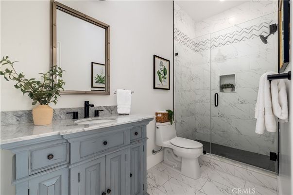 Bathroom, Glass Shower, Interior, Marble, Marble Walls