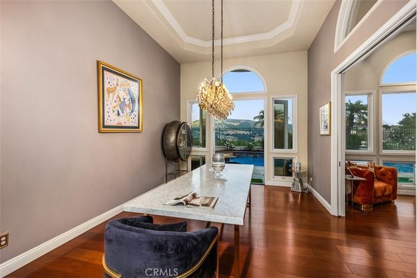 Chandelier, Interior, Wood Texture Flooring