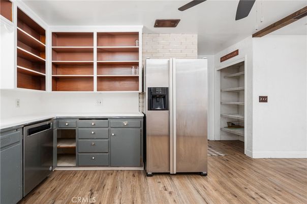 Interior, Kitchen, Wood Texture Flooring