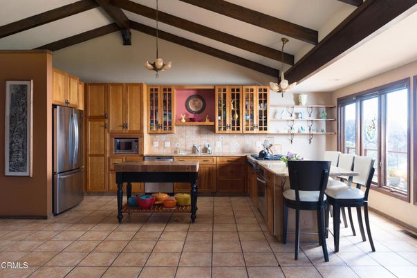 Interior, Kitchen, Pendant Lights, Wooden Beams
