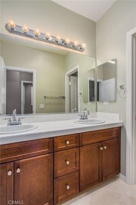 Bathroom, Dual Sink Vanities, Interior, Tile Countertops