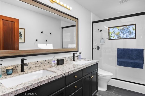 Bathroom, Dual Sink Vanities, Glass Shower, Interior