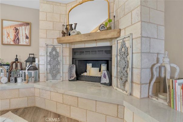 Fireplace, Interior, Stone Walls