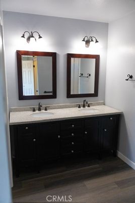 Bathroom, Dual Sink Vanities, Interior, Wood Texture Flooring