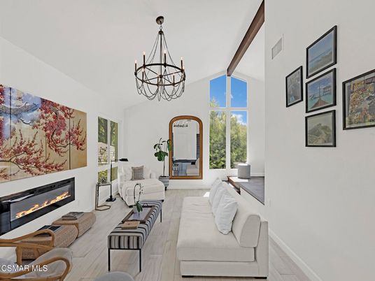 Chandelier, Fireplace, Interior, Living room, Wood Texture Flooring