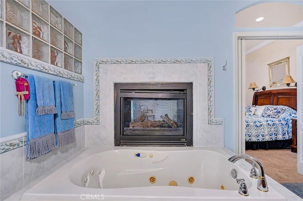 Bathroom, Bedroom, Fireplace, Interior, Recessed Lighting