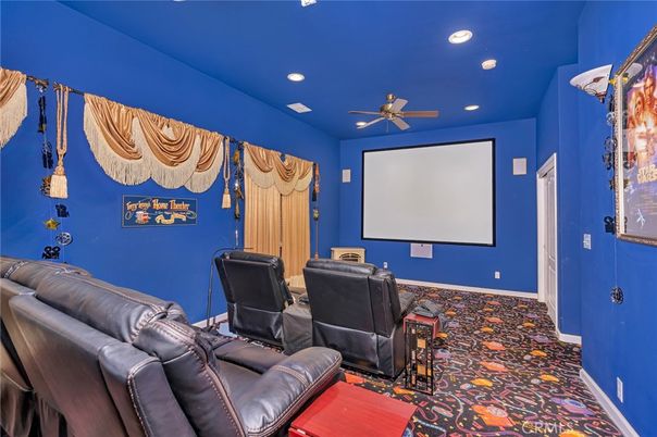 Home Theatre Room, Interior, Projection Screen, Recessed Lighting, Theatre Room