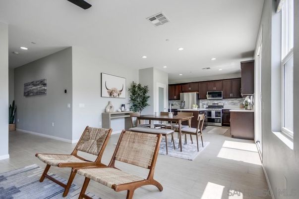 Dining room, Interior, Kitchen, Recessed Lighting, Stainless Steel Appliances