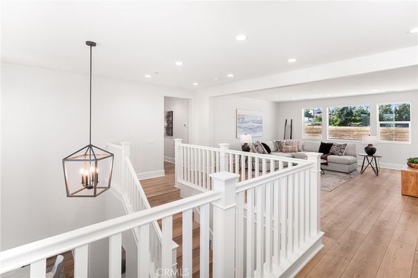 Interior, Living room, Pendant Lights, Recessed Lighting, Wood Texture Flooring