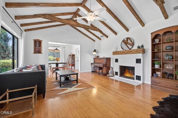 Fireplace, Interior, Piano, Wood Texture Flooring