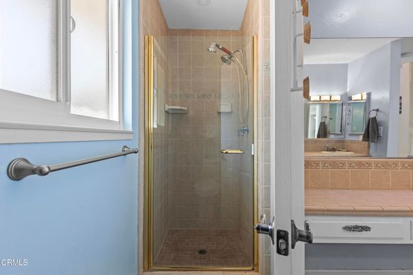 Bathroom, Glass Shower, Interior, Tile Countertops