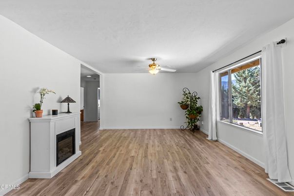 Empty room, Fireplace, Interior, Wood Texture Flooring