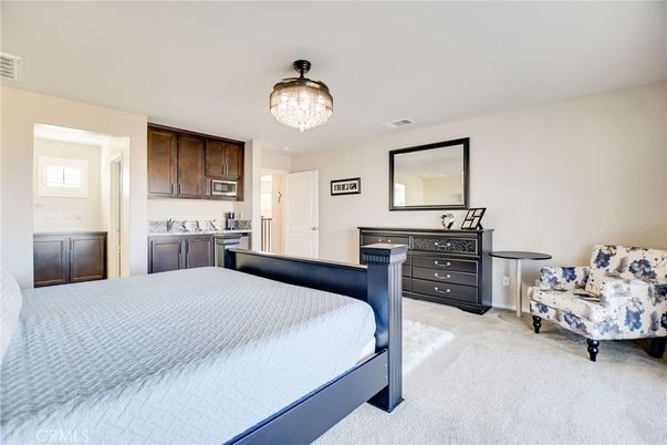 Bedroom, Chandelier, Interior