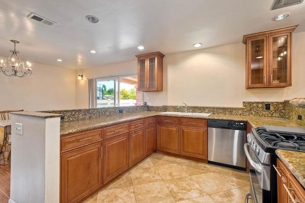 Chandelier, Interior, Kitchen, Recessed Lighting