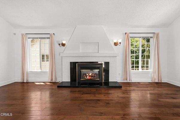 Empty room, Fireplace, Interior, Wood Texture Flooring