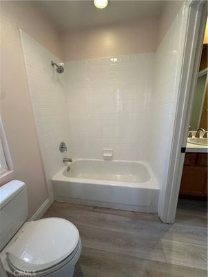 Bathroom, Interior, Recessed Lighting, Wood Texture Flooring