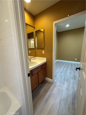 Bathroom, Interior, Recessed Lighting, Wood Texture Flooring