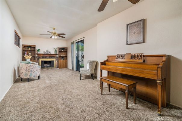 Fireplace, Interior, Piano