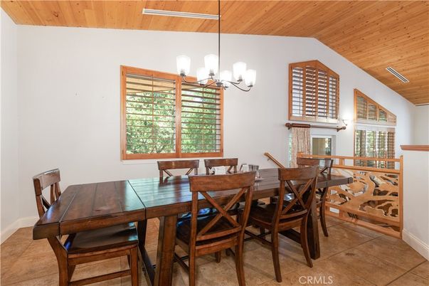Dining room, Interior, Pendant Lights, Wooden Ceilings