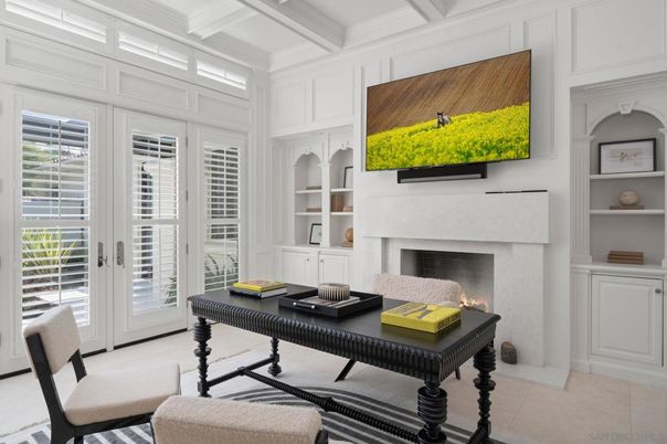 Fireplace, Home Office, Interior