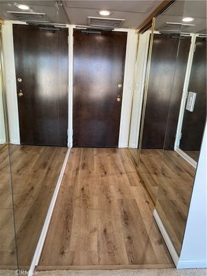 Elevator, Interior, Recessed Lighting, Wood Texture Flooring