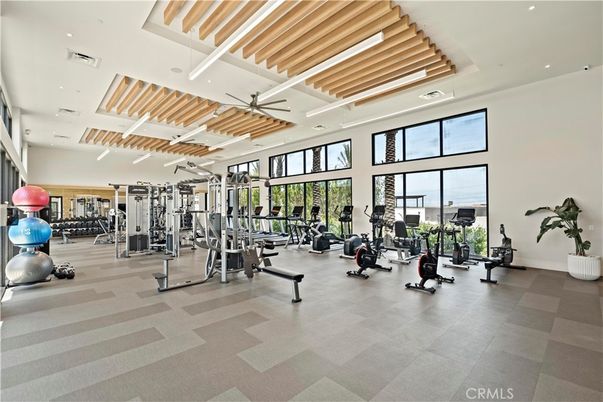 Fitness Equipment, Gym, Interior, Recessed Lighting