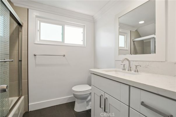Bathroom, Glass Shower, Interior, Recessed Lighting, Wood Texture Flooring