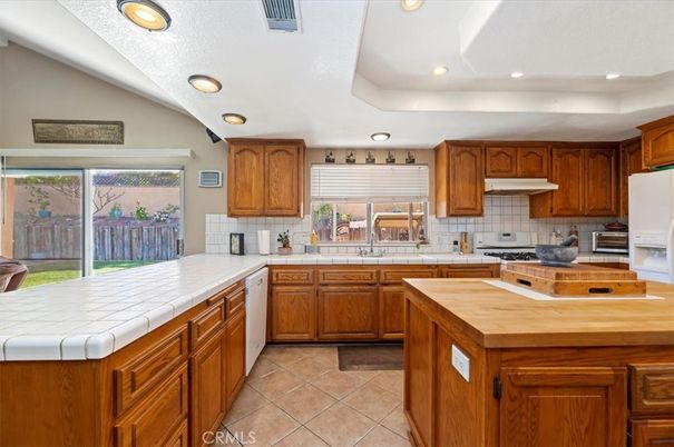 Interior, Kitchen, Recessed Lighting, Tile Countertops