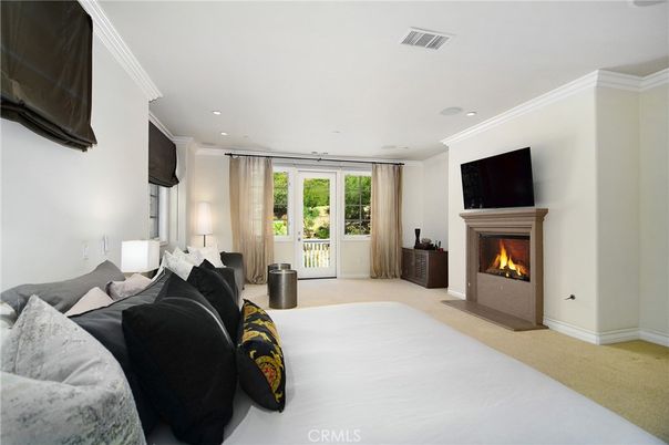 Bedroom, Fireplace, Interior, Recessed Lighting