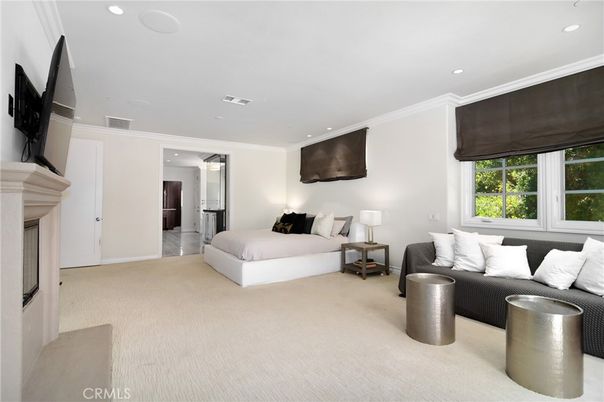 Bedroom, Fireplace, Interior, Recessed Lighting