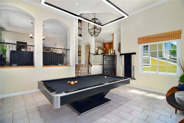 Billiard Table, Game Room, Interior, Pendant Lights, Recessed Lighting