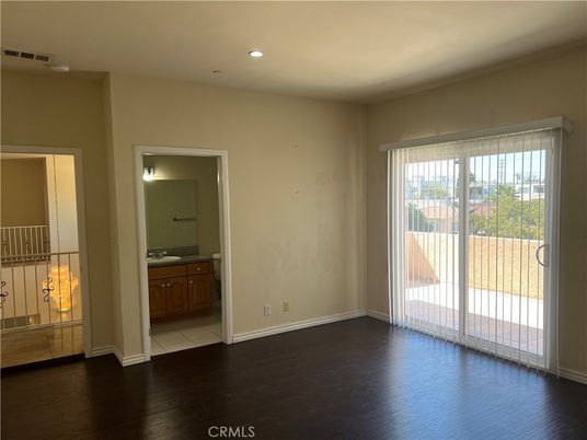 Bathroom, Empty room, Interior, Recessed Lighting, Wood Texture Flooring