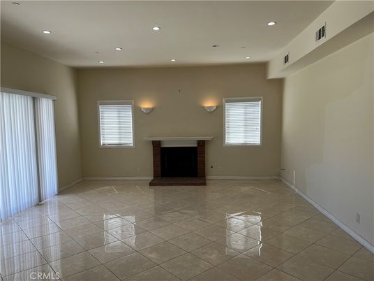 Empty room, Fireplace, Interior, Recessed Lighting