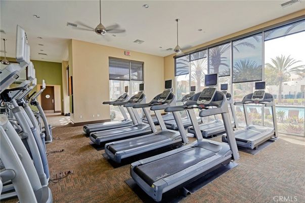 Fitness Equipment, Gym, Interior, Recessed Lighting