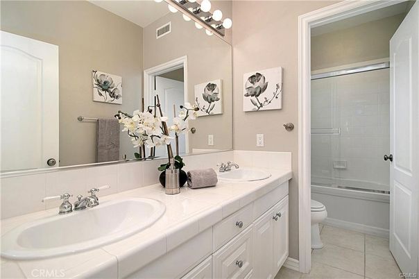 Bathroom, Dual Sink Vanities, Glass Shower, Interior, Tile Countertops