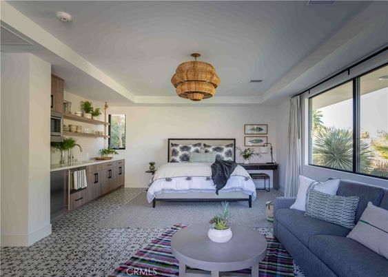 Bedroom, Chandelier, Interior