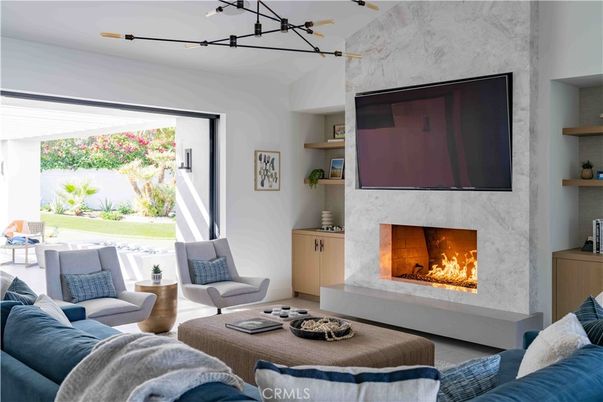 Fireplace, Interior, Living room, Pendant Lights