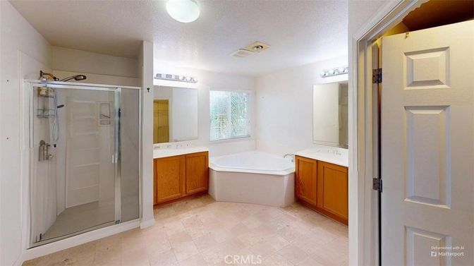 Bathroom, Dual Sink Vanities, Glass Shower, Interior