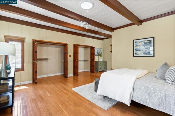 Bedroom, Interior, Wooden Beams, Wood Texture Flooring