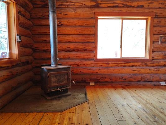 Empty room, Fireplace, Interior, Wood Texture Flooring, Wooden Walls
